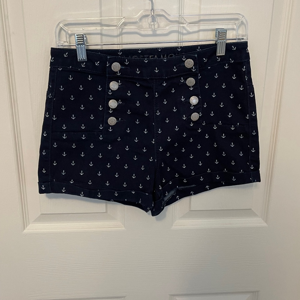Navy Blue Anchor Shorts